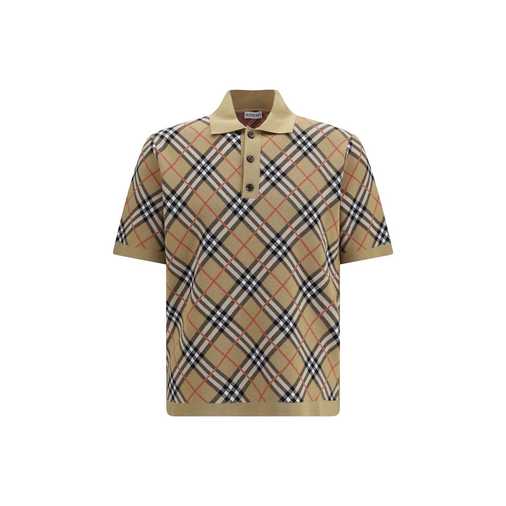 Burberry Beige Cotton Polo Shirt Burberry