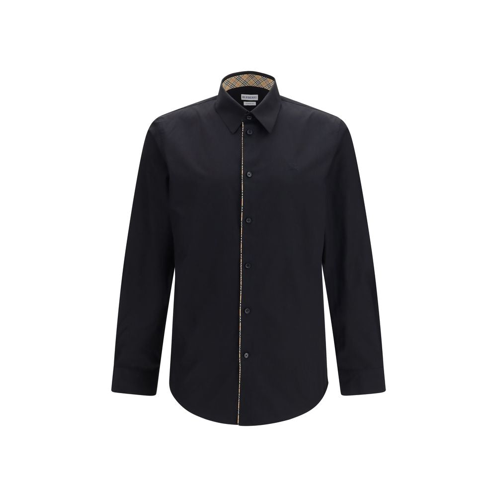 Burberry Black Cotton Dress Shirt Burberry