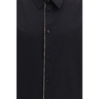 Burberry Black Cotton Dress Shirt Burberry
