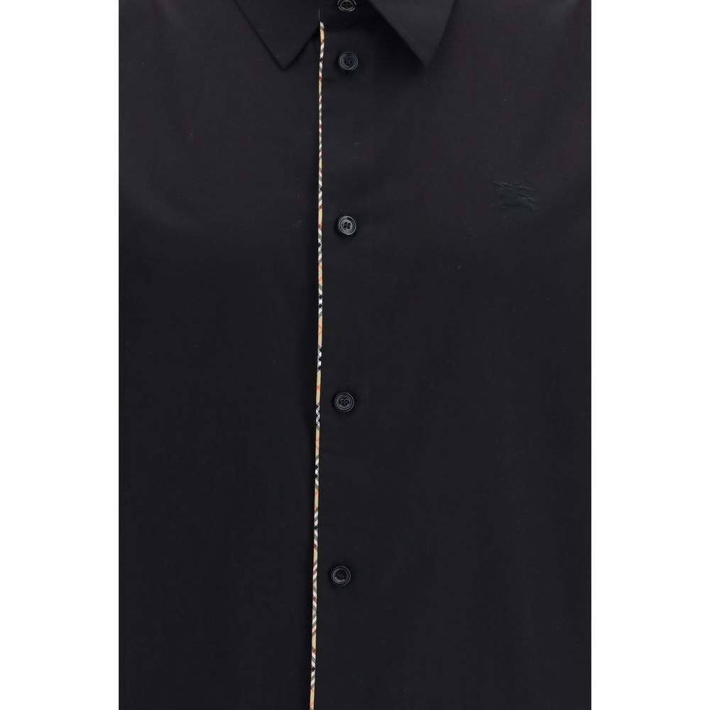 Burberry Black Cotton Dress Shirt Burberry