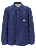 Gucci Blue Cotton Biker Jacket Gucci