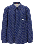 Gucci Blue Cotton Biker Jacket Gucci