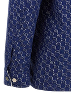 Gucci Blue Cotton Biker Jacket Gucci