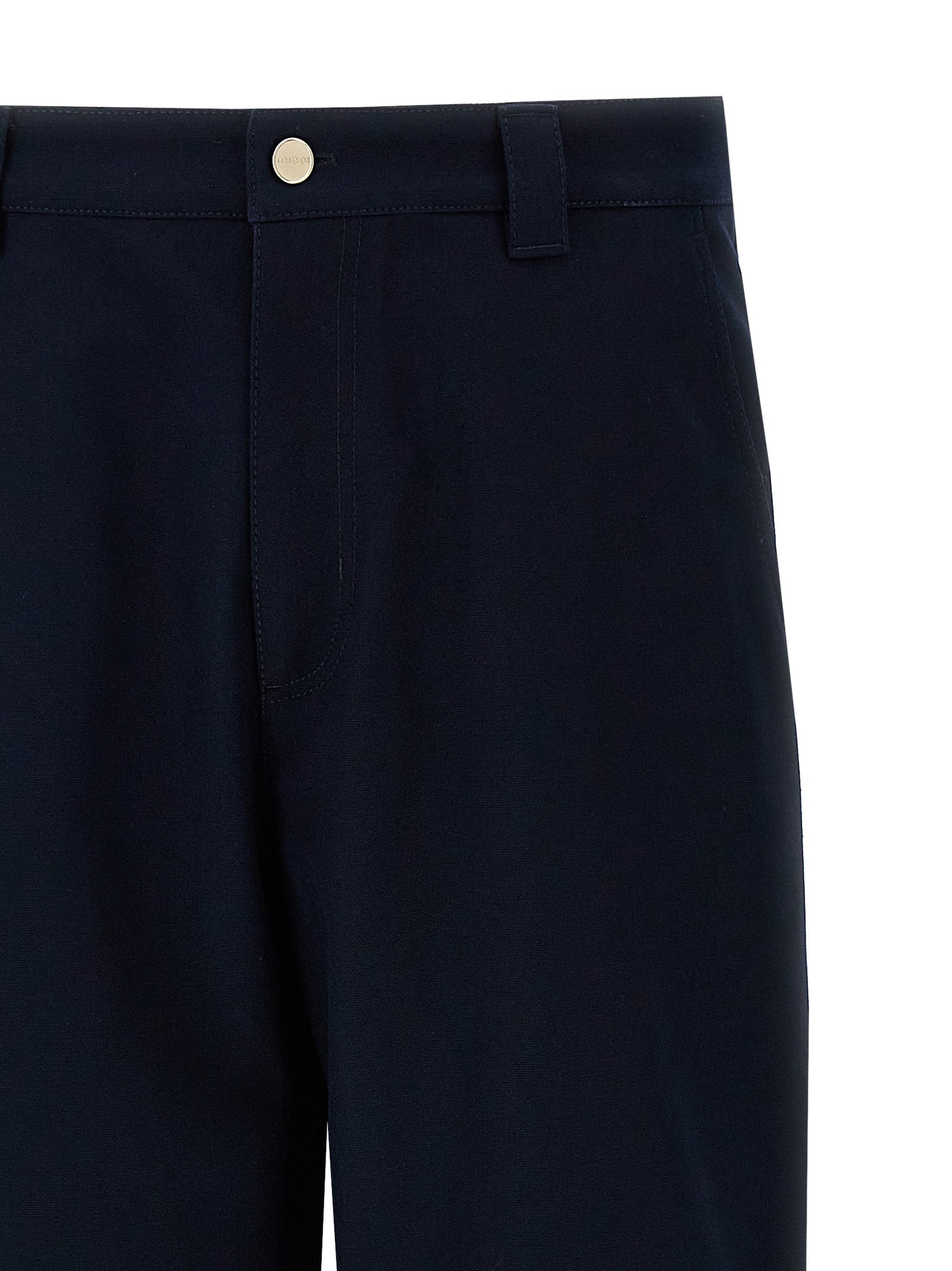 Gucci Blue Cotton Casual Pants Gucci