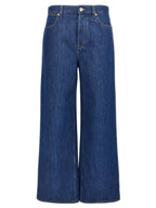 Gucci Blue Cotton Relaxed Fit Jeans Gucci