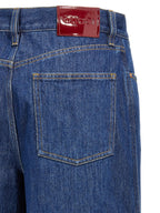 Gucci Blue Cotton Relaxed Fit Jeans Gucci