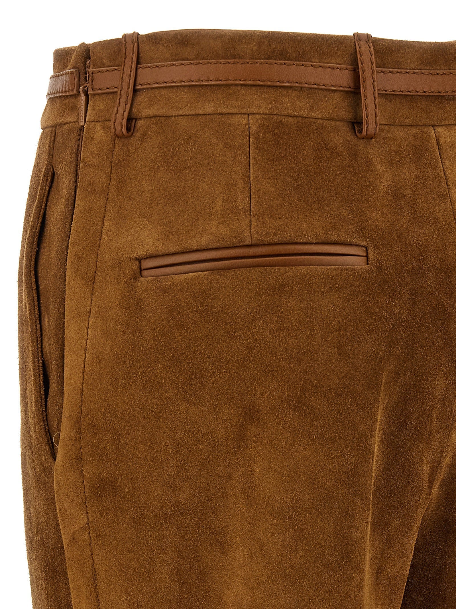 Gucci Brown Calfskin Pants Gucci