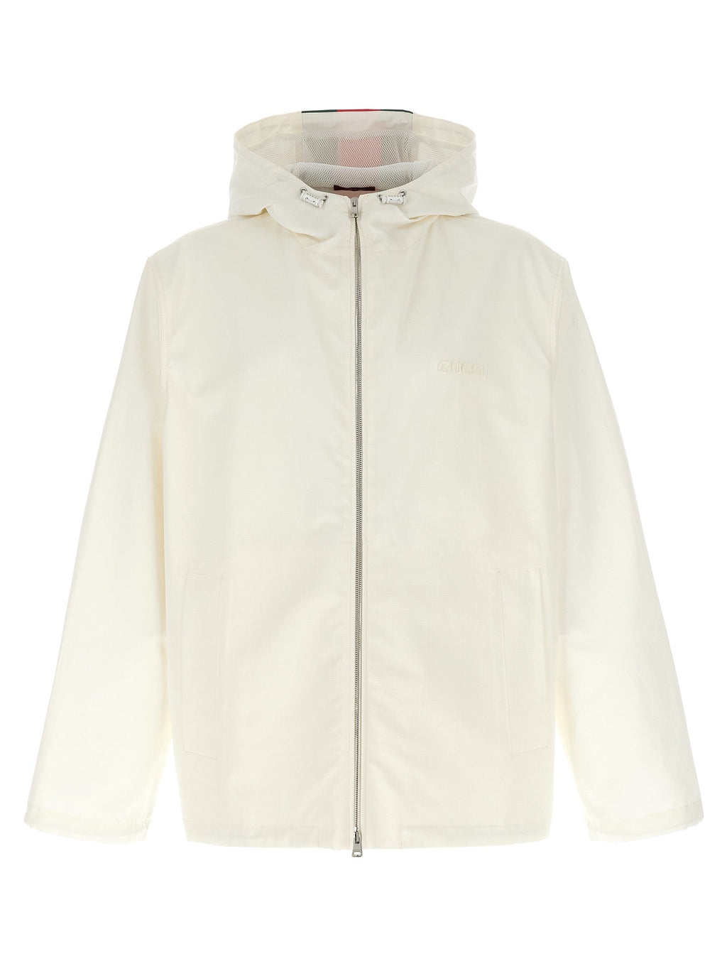 Gucci White Cotton Shell Jacket Gucci