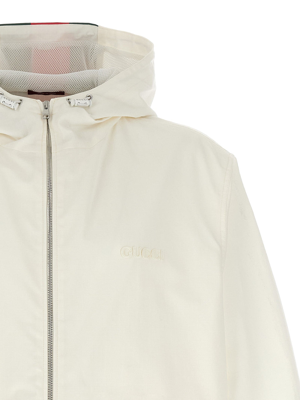 Gucci White Cotton Shell Jacket Gucci