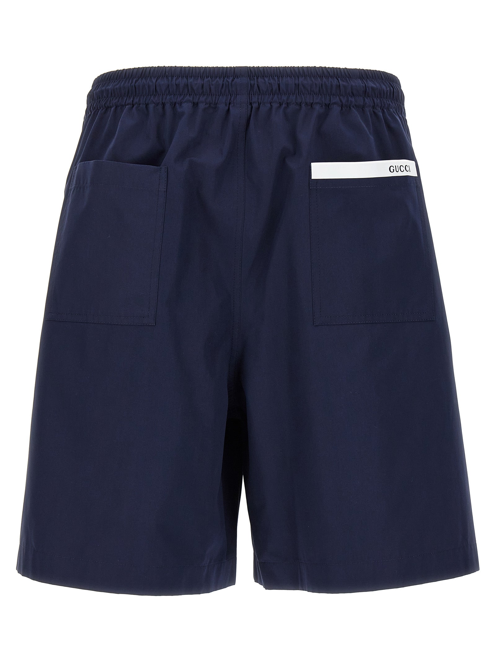 Gucci Blue Cotton Bermuda Shorts Gucci