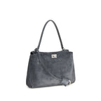 Balenciaga Gray Calf Leather Bos Taurus Shoulder Bag Balenciaga