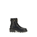 Valentino Garavani Black Calf Leather Bos Taurus Ankle Boots Valentino Garavani