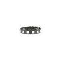 Valentino Garavani Black Calf Leather Bos Taurus Bracelet Valentino Garavani