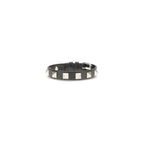 Valentino Garavani Black Calf Leather Bos Taurus Bracelet Valentino Garavani