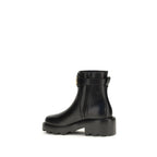 Valentino Garavani Black Calf Leather Bos Taurus Ankle Boots Valentino Garavani