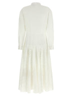 Polo Ralph Lauren White Cotton Midi Dress Polo Ralph Lauren