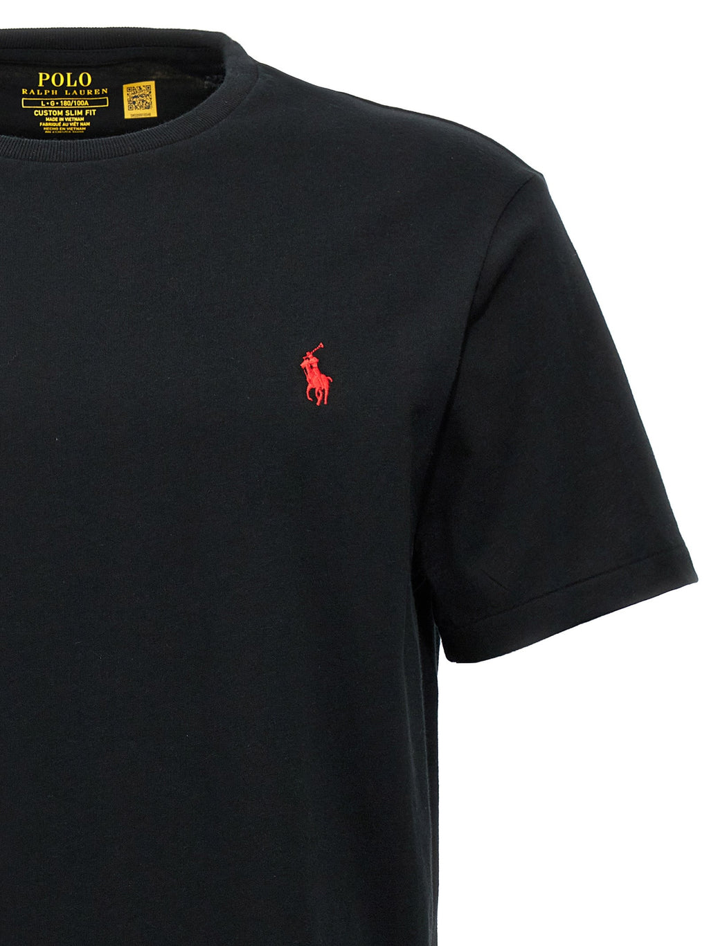 Polo Ralph Lauren Black Cotton T-Shirt Polo Ralph Lauren
