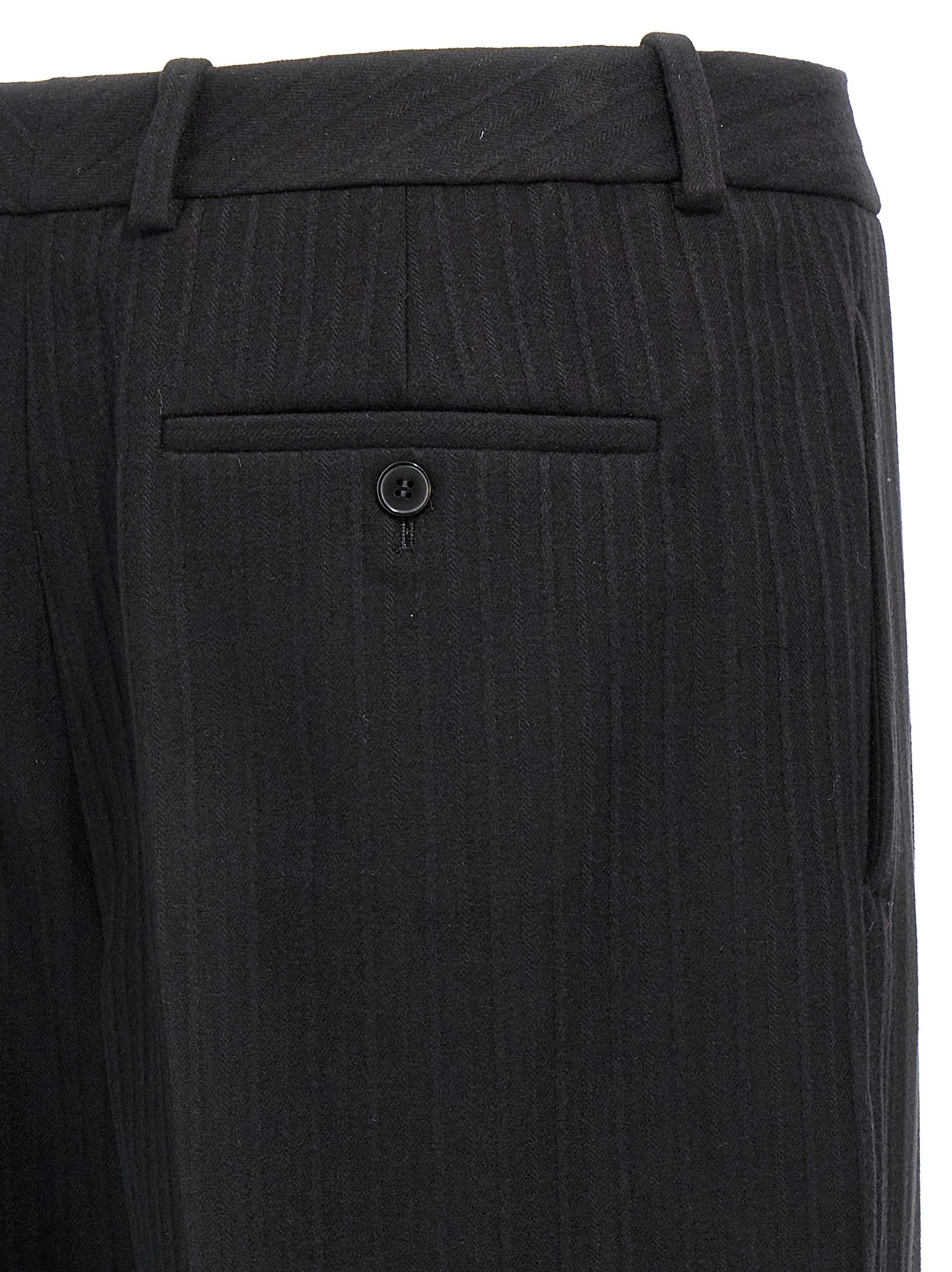 Saint Laurent Black Wool Dress Pants Saint Laurent