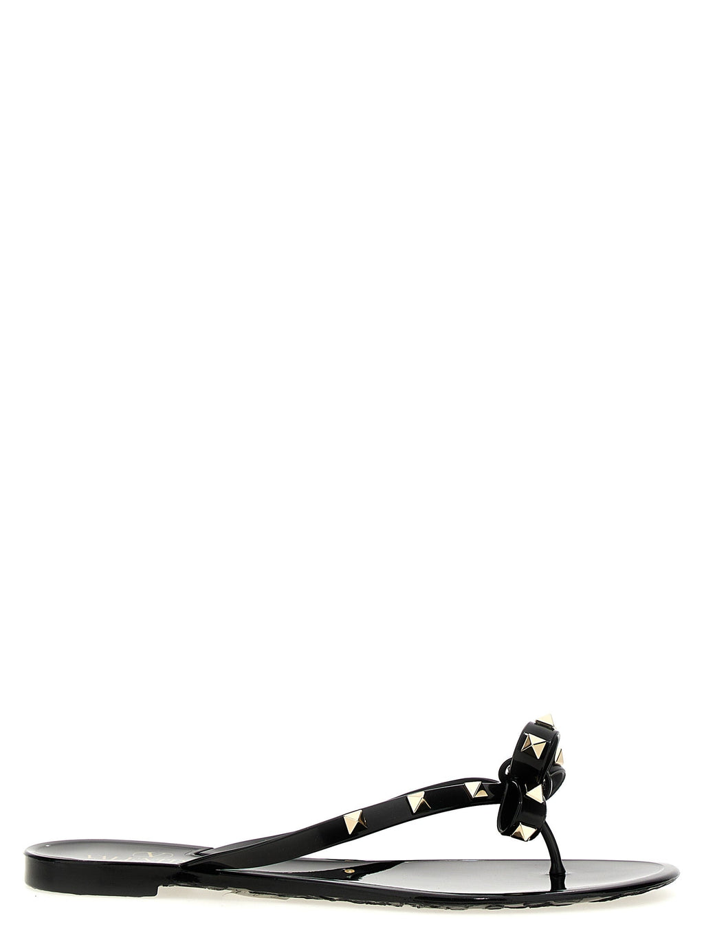 Valentino Garavani Black PVC Slides Valentino Garavani