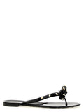 Valentino Garavani Black PVC Slides Valentino Garavani