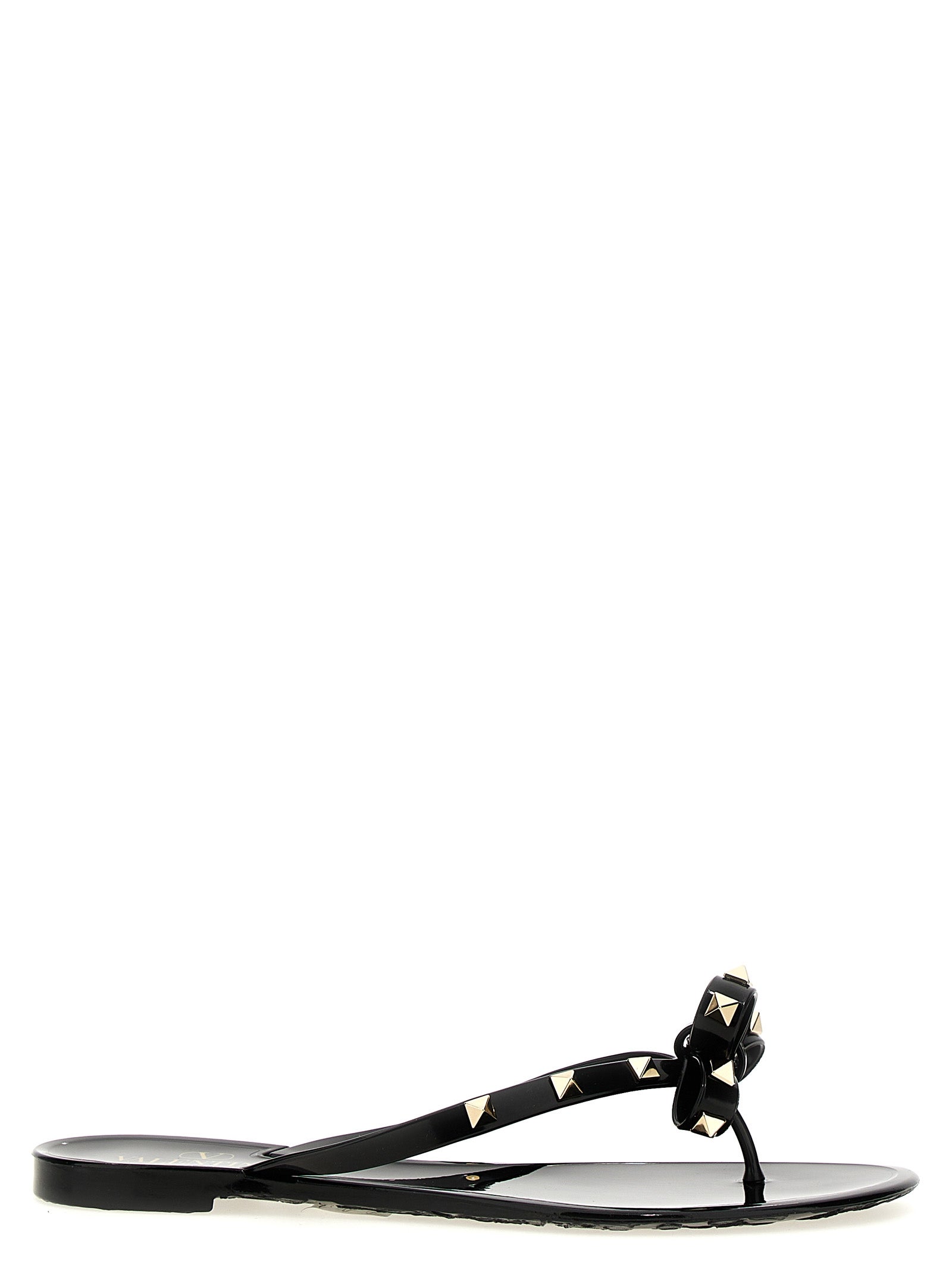 Valentino Garavani Black PVC Slides Valentino Garavani