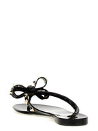 Valentino Garavani Black PVC Slides Valentino Garavani