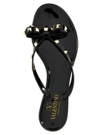 Valentino Garavani Black PVC Slides Valentino Garavani