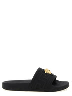 Versace Black Glass Slides Versace