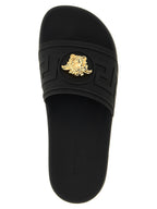 Versace Black Glass Slides Versace