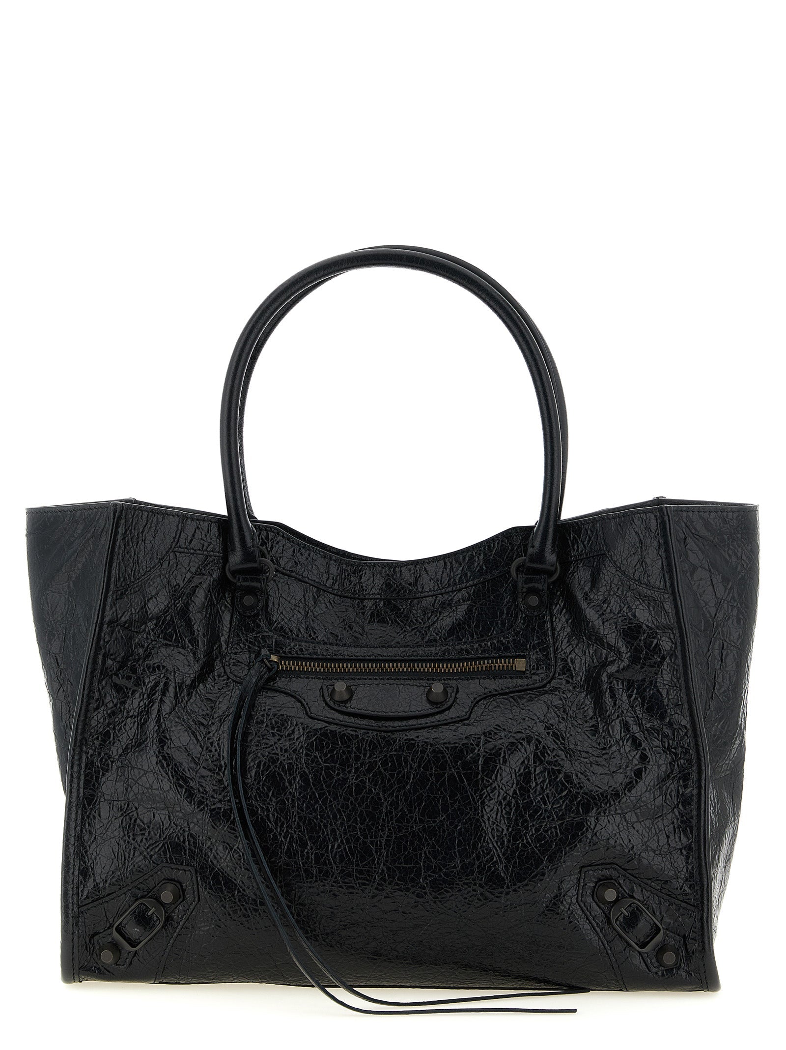 Balenciaga Black Lamb Leather Tote Bag