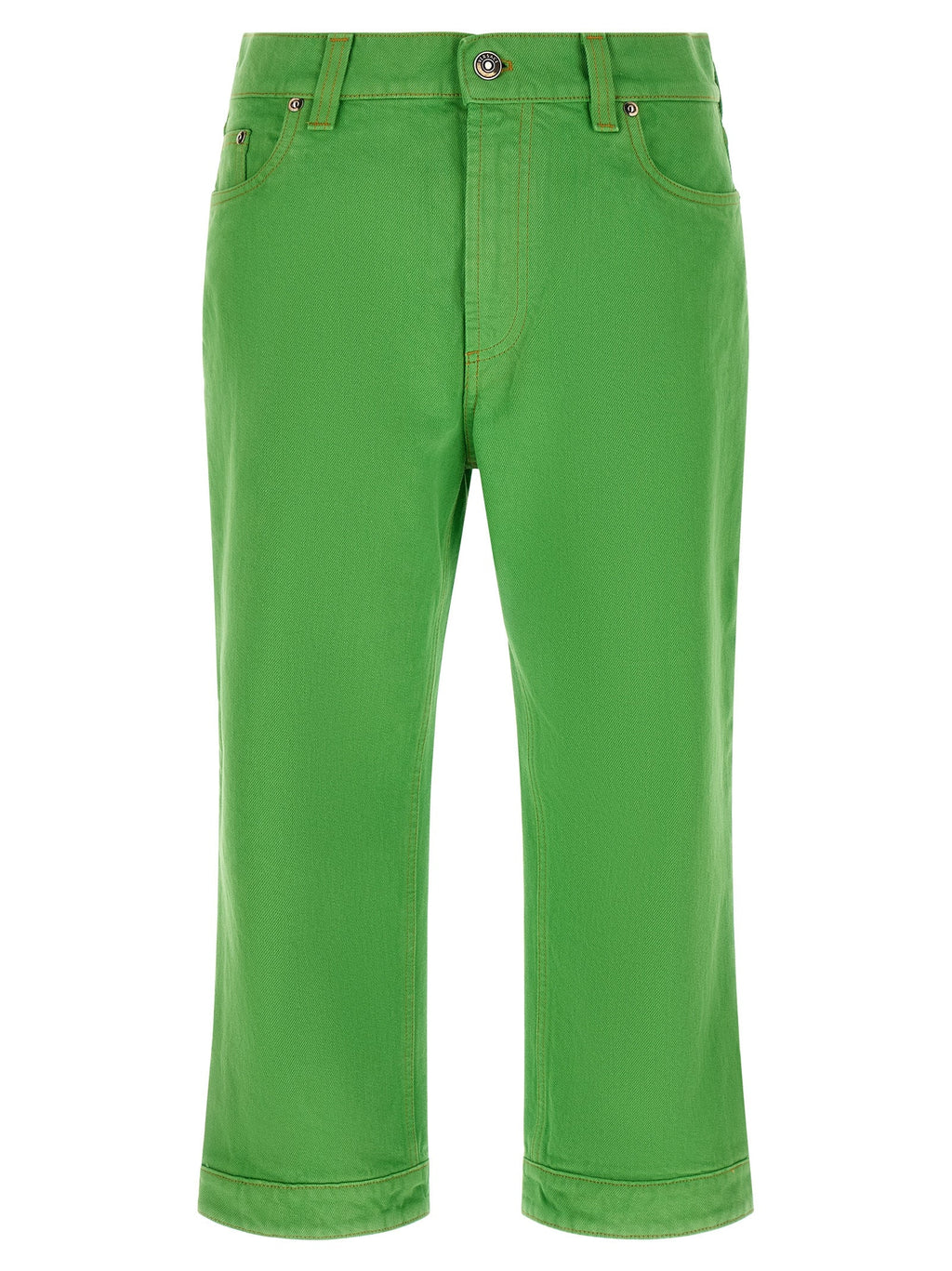Versace Bicolor Cotton Cropped Jeans Versace