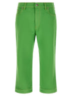 Versace Bicolor Cotton Cropped Jeans Versace