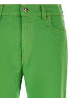 Versace Bicolor Cotton Cropped Jeans Versace