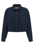 Fendi Blue Cotton Denim Jacket Fendi