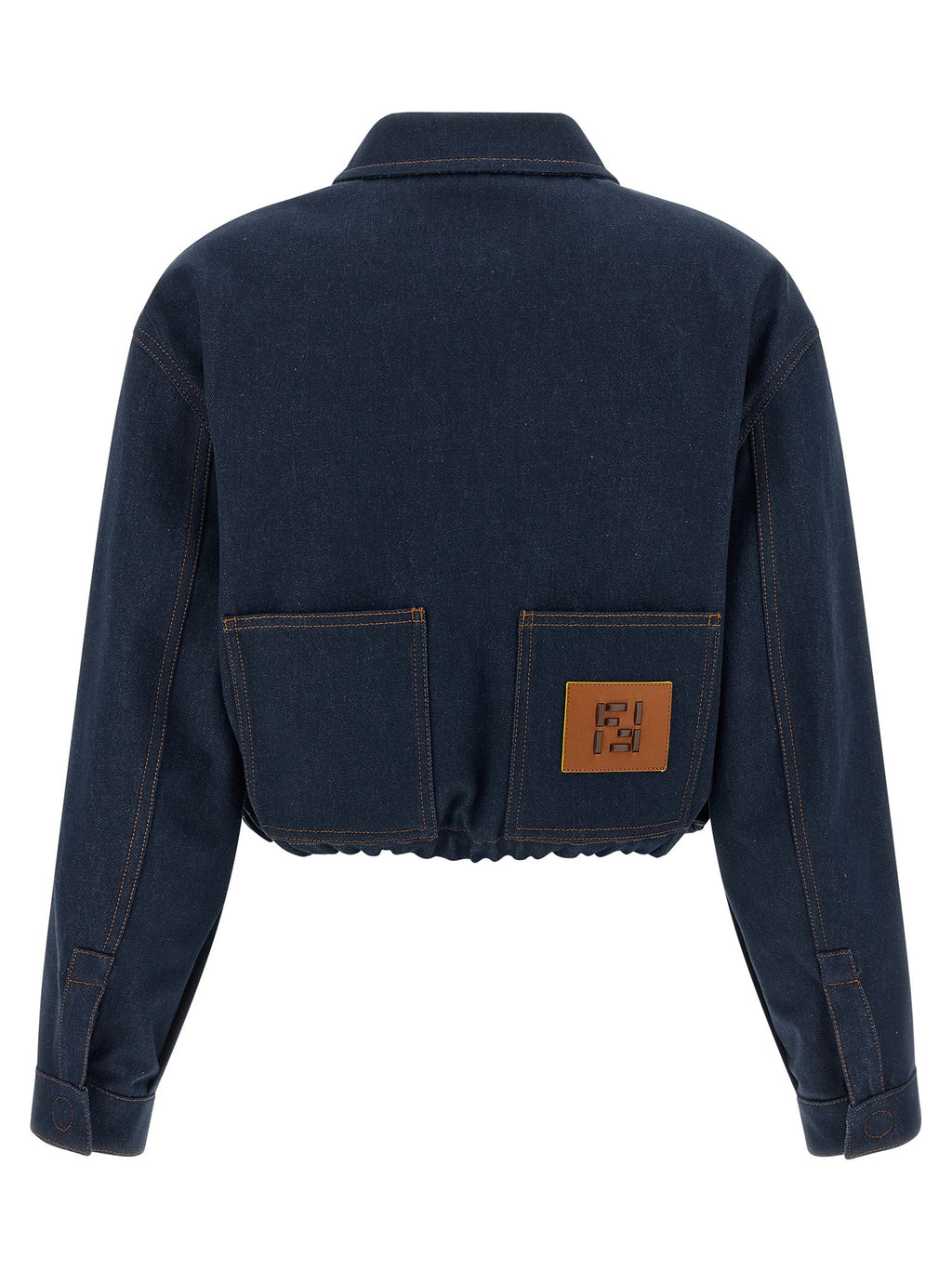 Fendi Blue Cotton Denim Jacket Fendi