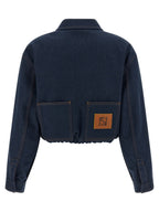 Fendi Blue Cotton Denim Jacket Fendi