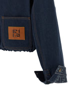 Fendi Blue Cotton Denim Jacket Fendi