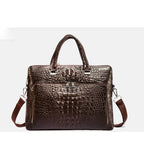 Crocodile Handbags for Men Genuine Leather Laptop Bag High Quality Leather A4 Business Shoulder Bags Male Large Briefcases eprolo