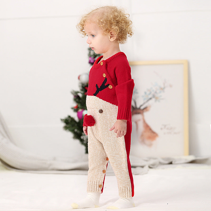 Children's Christmas knitted sweater LittleYogaSocks