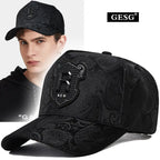 Spring and Summer New Hat Men's Tall Crown Cashew Embossed Baseball Cap Fashion Face-Looking Small Men Casual Peaked Cap eprolo