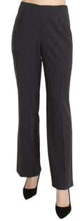 BENCIVENGA Black Striped Cotton Sretch Dress Trousers Pants BENCIVENGA