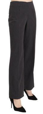 BENCIVENGA Black Striped Cotton Sretch Dress Trousers Pants BENCIVENGA
