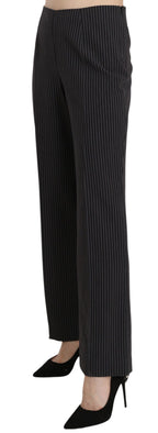 BENCIVENGA Black Striped Cotton Sretch Dress Trousers Pants BENCIVENGA