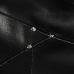 Style Deconstructed Patchwork Cracked PU Leather Notch Lapel Jacket Men Street Vintage Casual Cool Autumn Outerwear eprolo