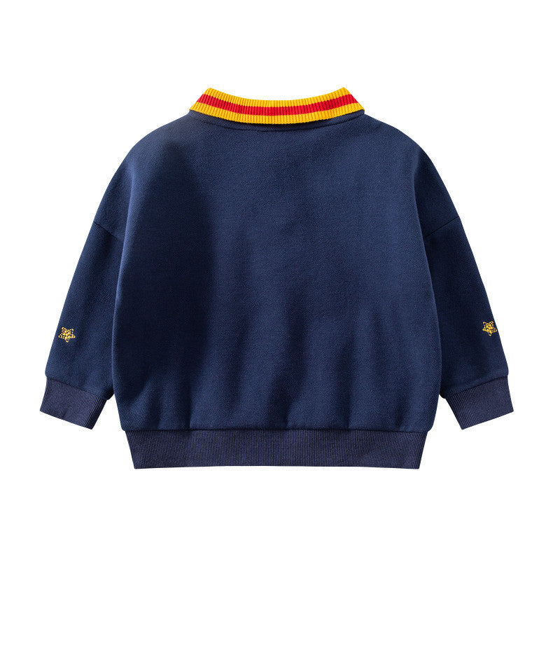 Planet embroidery children's sweater LittleYogaSocks