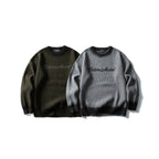 Trend Round Neck Knit Sweater Men Loose Casual Color Block Letter Sweater eprolo