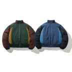 Street Style Color-blocked Cotton Coat for Men and Women, Winter Casual Thick Warm Puffer Jacket, Couple's Cotton Coat Outerwear eprolo