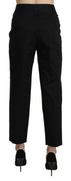 BENCIVENGA Black High Waist Straight Cropped Dress Pants BENCIVENGA
