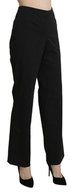 BENCIVENGA Black High Waist Straight Dress Trouser Pants BENCIVENGA