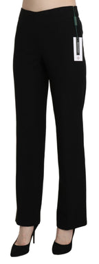 BENCIVENGA Black High Waist Straight Formal Dress Trouser BENCIVENGA